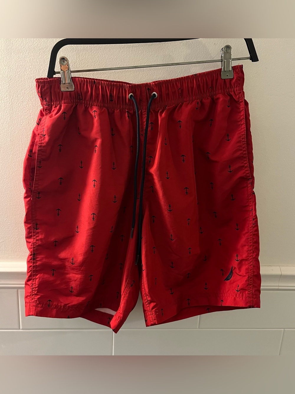 Nautica Red Swim Trunks Bathing Suit Bottoms